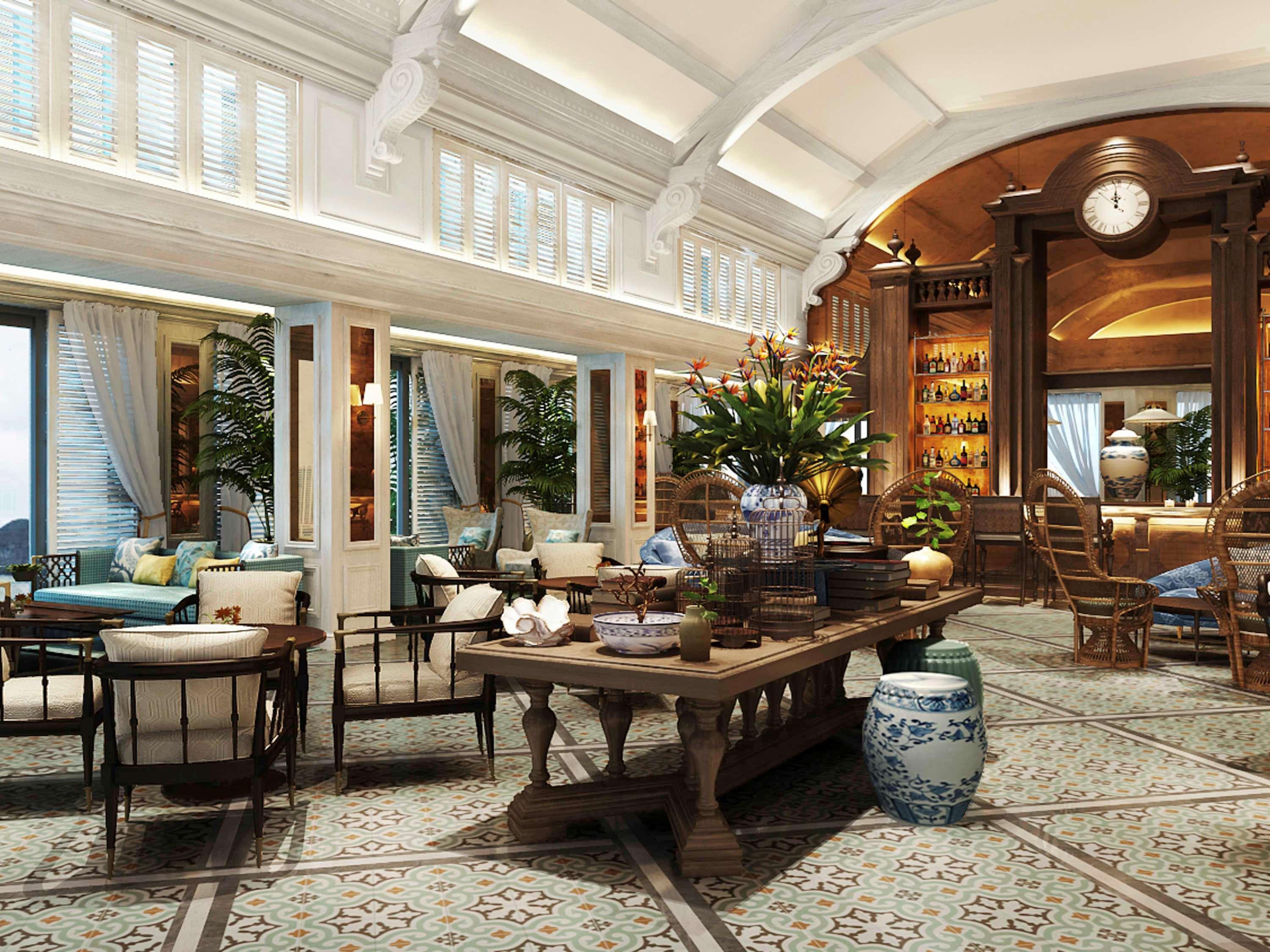 Hôtel Perle d'Orient Cat Ba - MGallery Chan Chau Exterior foto The lobby of the hotel